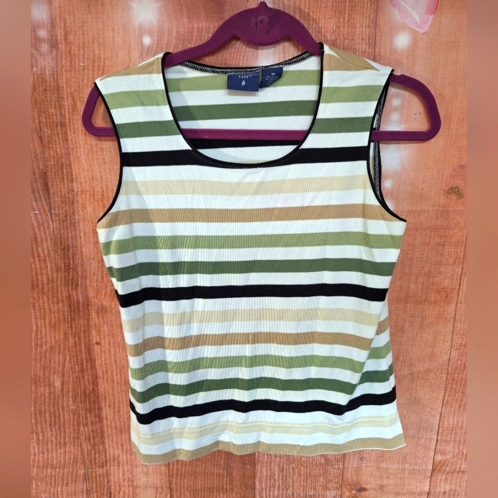 MOUNTAIN LAKE SIZE MEDIUM STRIPED TANK TOP